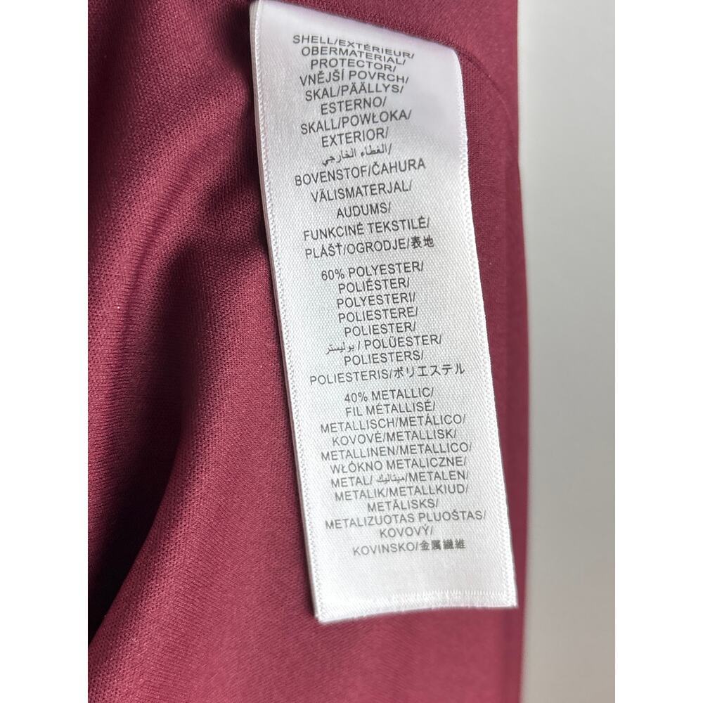 B27 Adrianna Papell Metallic Blouson Long Maxi Gown Womens 10 Burgundy Hoco - Picture 9 of 11